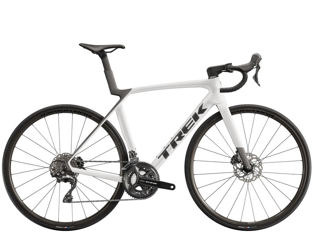 2025モデル Madone SL 5 Gen 8 / Gloss Crystal White/Matte Deep Smoke